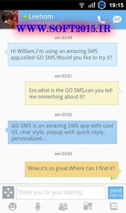 دانلود نرم افزار GO SMS Pro اندروید